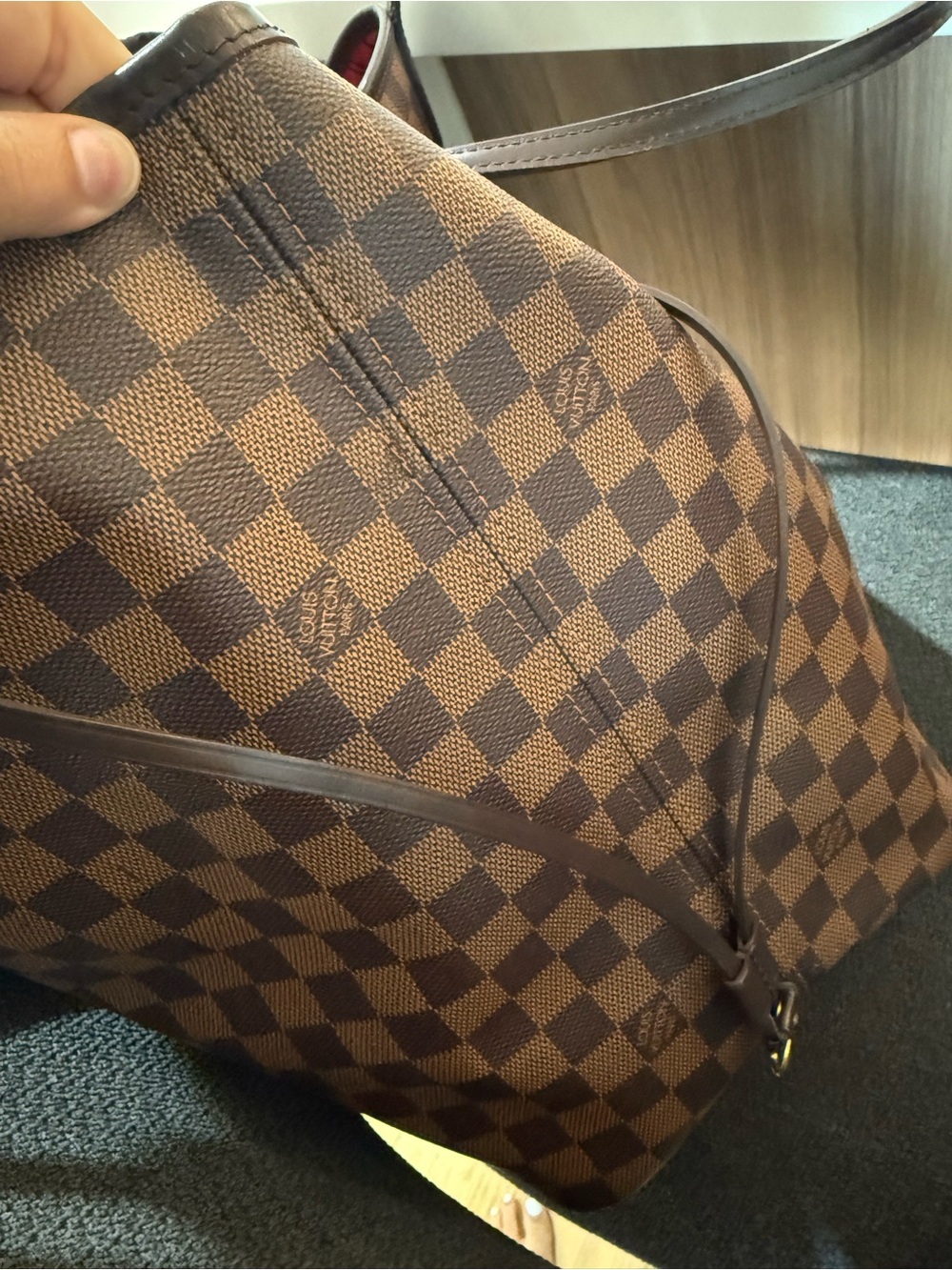 Louis Vuitton Brown Damier Ebene Canvas Tote - Picture 6 of 7